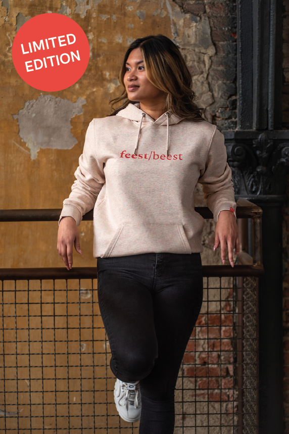 Hoodie / feestbeest / rainbow